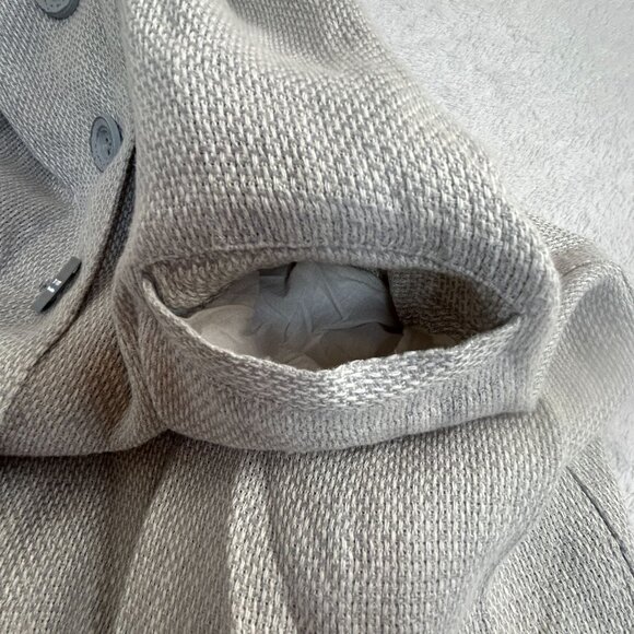 Habitat Womens Linen Button Front Tunic Jacket Medium Gray Pockets Lightweight - Picture 6 of 10